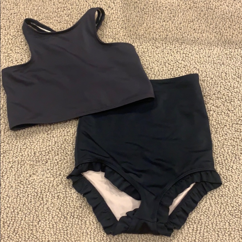 Kortni Jeane kids size 6/7 swim top/bottom